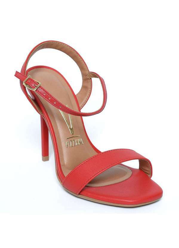Vizzano - Sandalia Vizzano Basica Salto Alto Feminina - Vermelho Vermelho