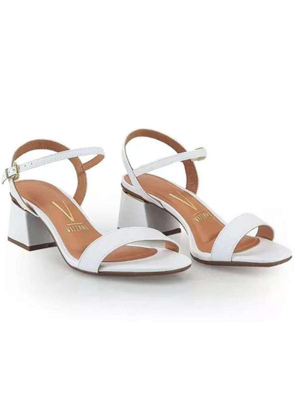 Vizzano - Sandalia Vizzano Lisa Salto Bloco Feminina Branco