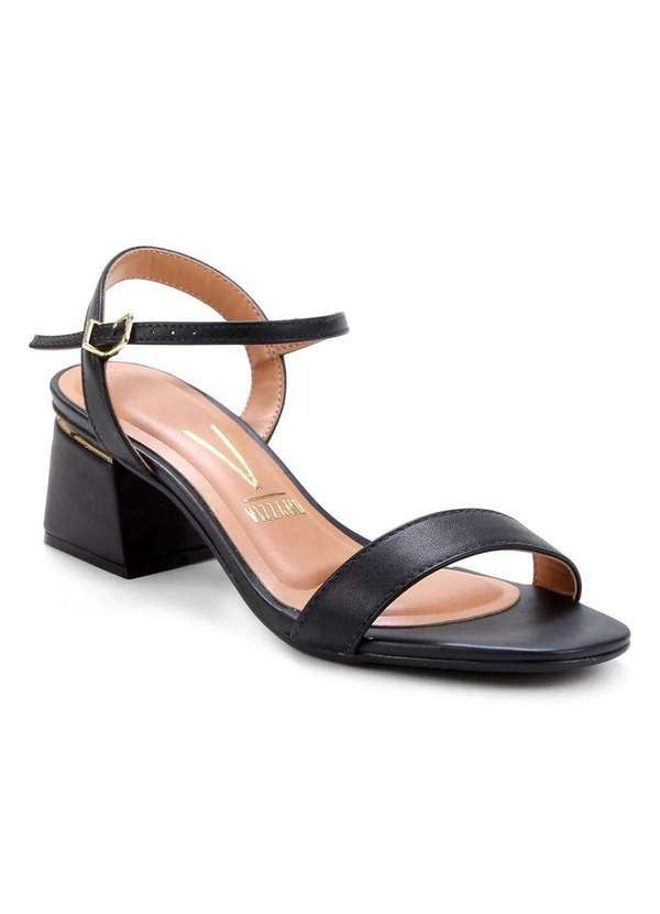 Vizzano - Sandalia Vizzano Lisa Salto Bloco Feminina Preto