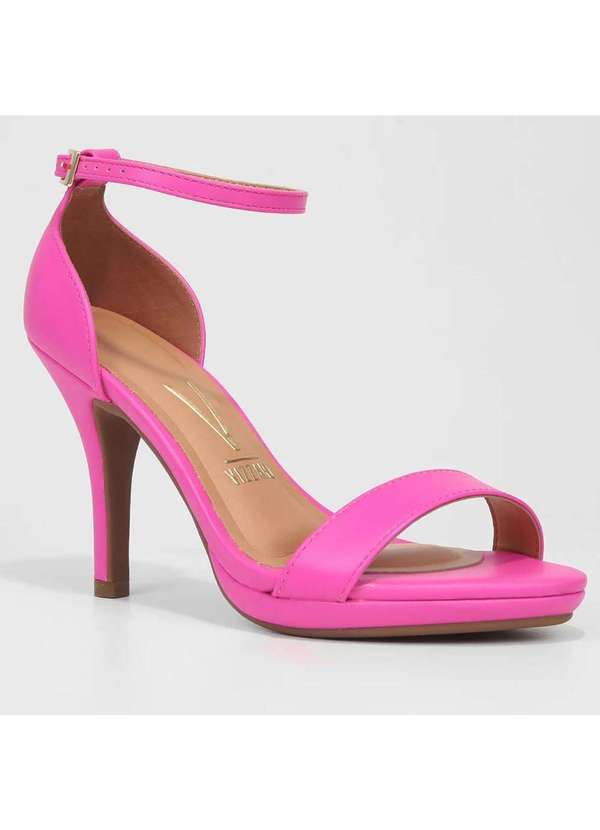 Vizzano - Sandalia Vizzano Meia Pata Salto Alto Feminina - Rosa Rosa