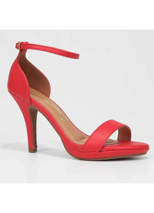 Sandalia Shoestock Salto Vermelho Meia Pata Sandalia Vermelha Meia