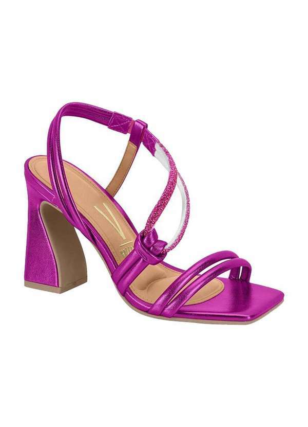 Vizzano - Sandalia Vizzano Metalizada Brilho - Pink Roxo
