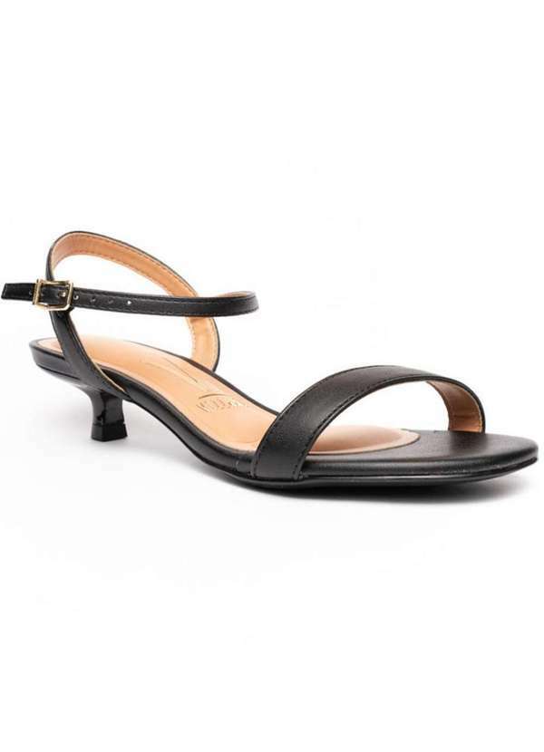Vizzano - Sandalia Vizzano Salto Baixo Feminina Preto