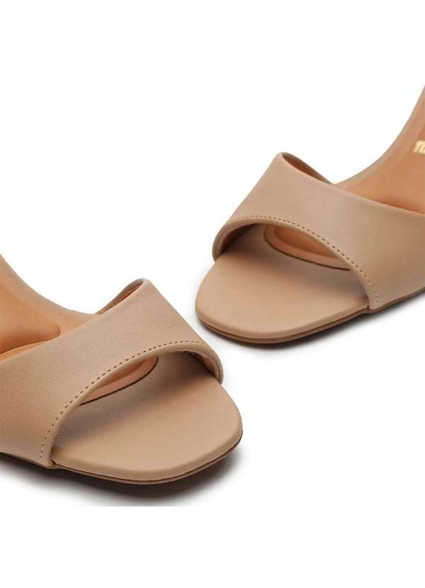 Vizzano - Sandalia Vizzano Salto Bloco Detalhe Dourado Bege 3