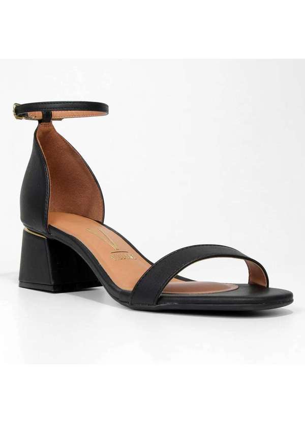 Vizzano - Sandalia Vizzano Salto Bloco Feminina Preto