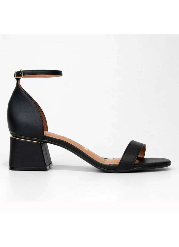 Vizzano - Sandalia Vizzano Salto Bloco Feminina Preto 2