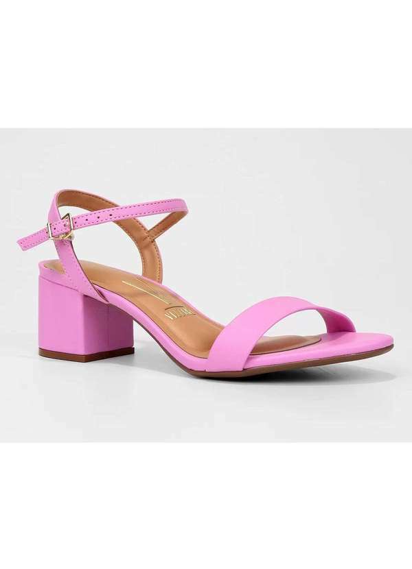 Vizzano - Sandalia Vizzano Salto Medio Feminina - Rosa Bebe Rosa