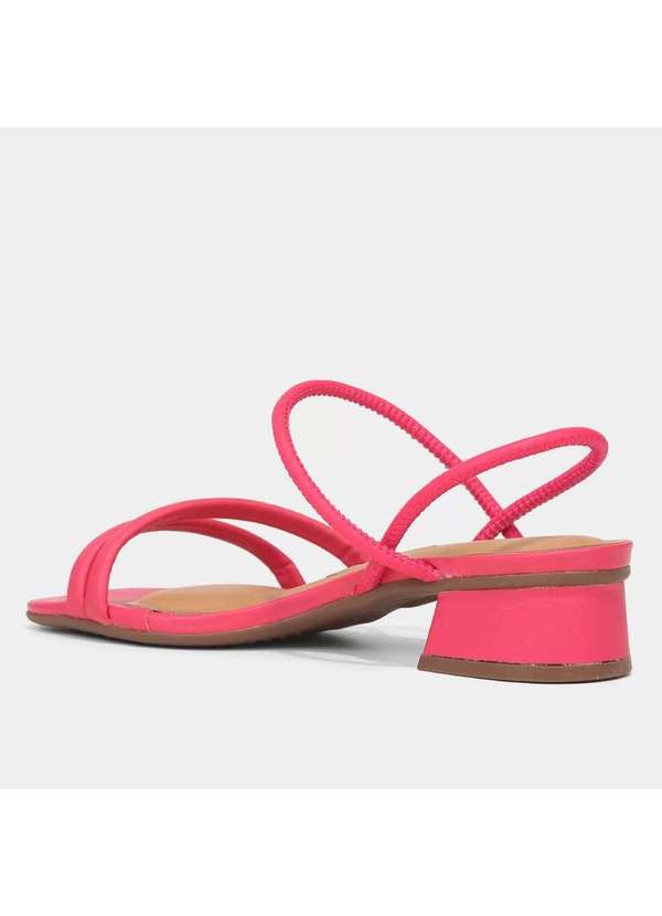 Vizzano - Sandalia Vizzano Tiras Salto Bloco Baixo Feminina - Rosa e Marrom Rosa 5
