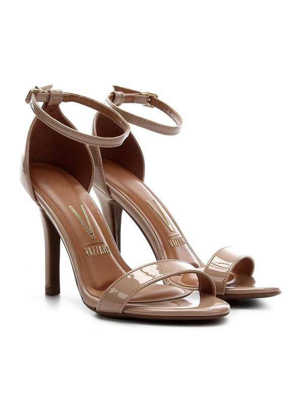 Vizzano - Sandalia Vizzano Verniz Basica Salto Alto Feminina Nude