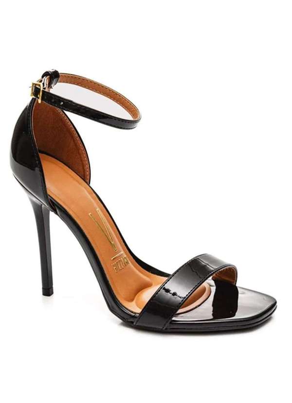 Sandalia Vizzano Verniz Salto Alto Feminina Preto Cabana Magazine