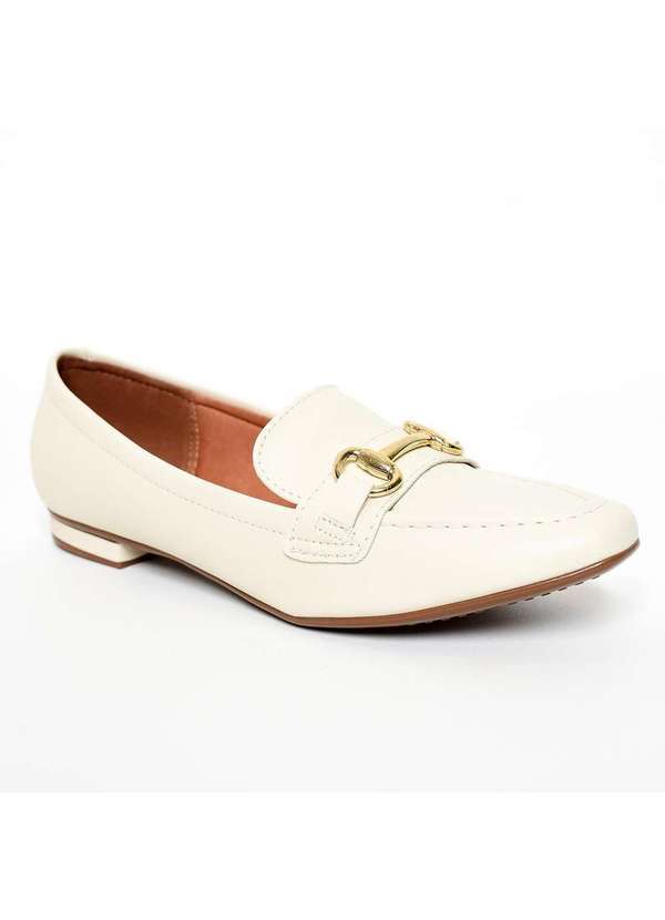 Vizzano - Mocassim Loafer Vizzano Metal Feminino Branco