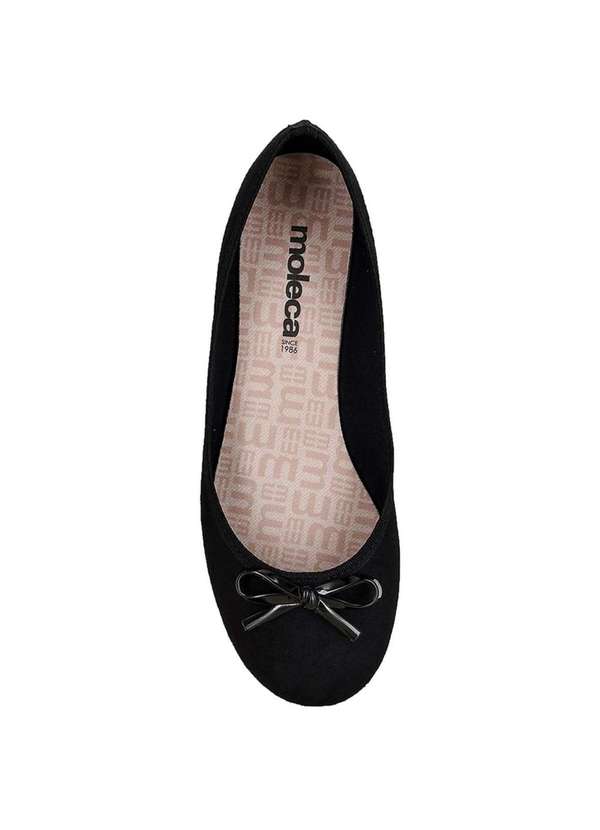 Moleca - Sapatilha Moleca Laco Camurca Feminina Preto 3