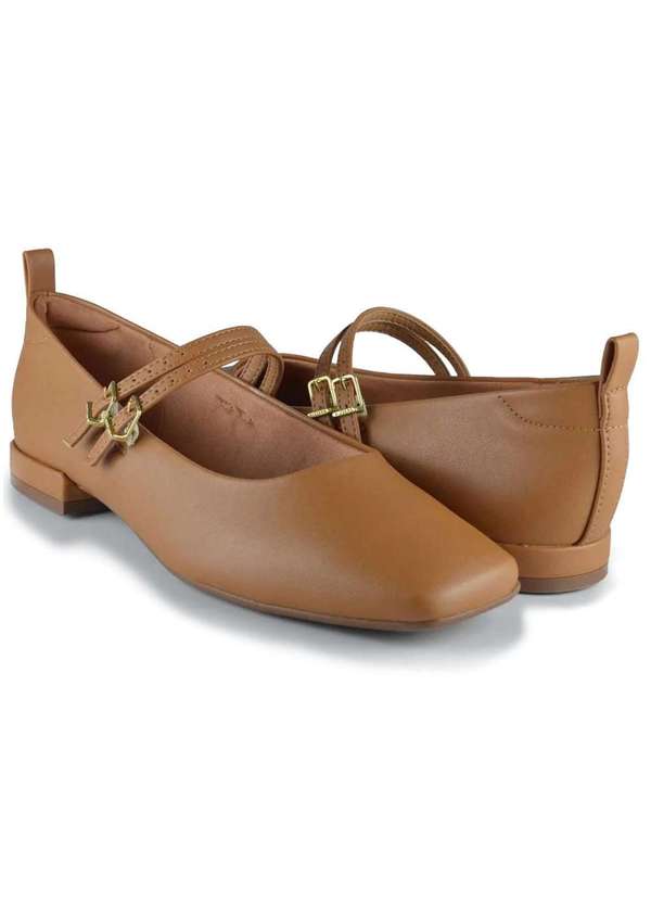 Vizzano - Sapatilha Vizzano Boneca Salto Baixo Feminina Marrom 5