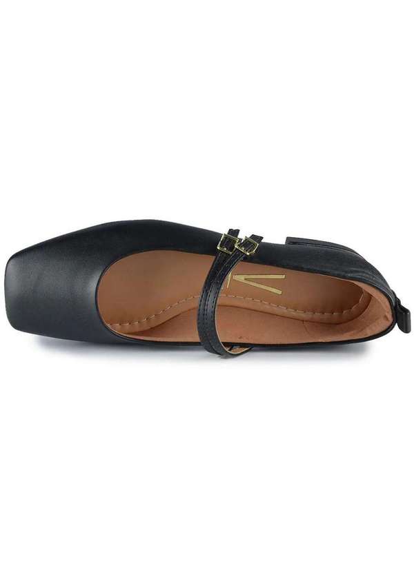Vizzano - Sapatilha Vizzano Boneca Salto Baixo Feminina Preto 3