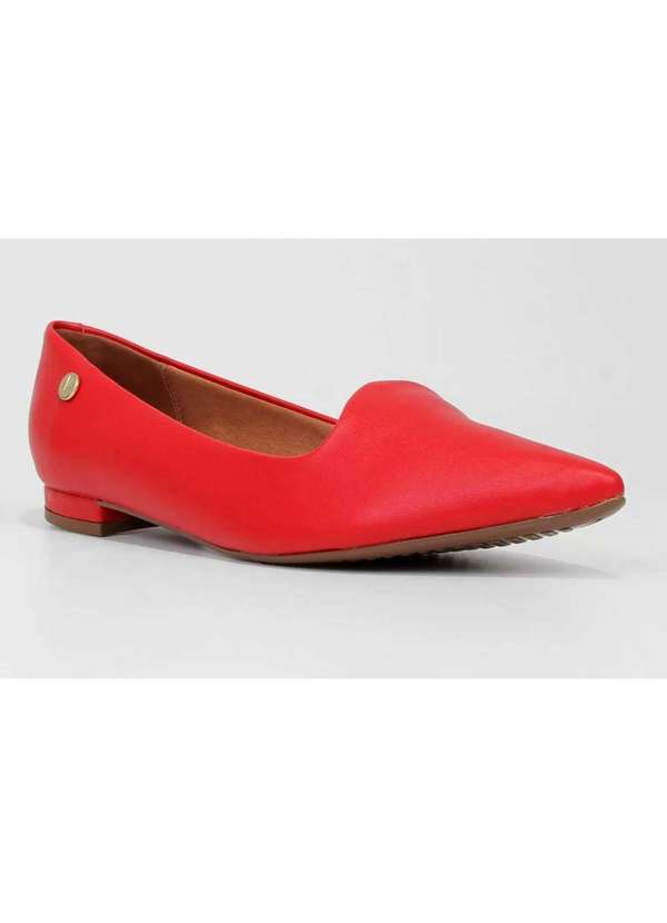 Vizzano - Sapatilha Vizzano Salto Baixo Bico Fino - Vermelho Vermelho