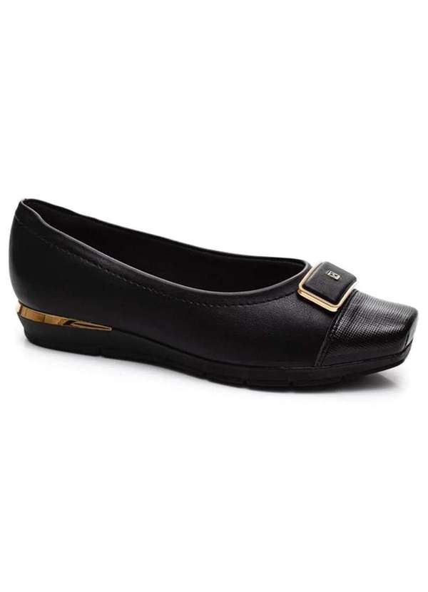 Piccadilly - Sapato Piccadilly Salto Baixo Feminino Preto