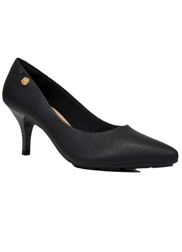Modare - Scarpin Modare Ultra Conforto Napa Salto Fino Baixo Preto