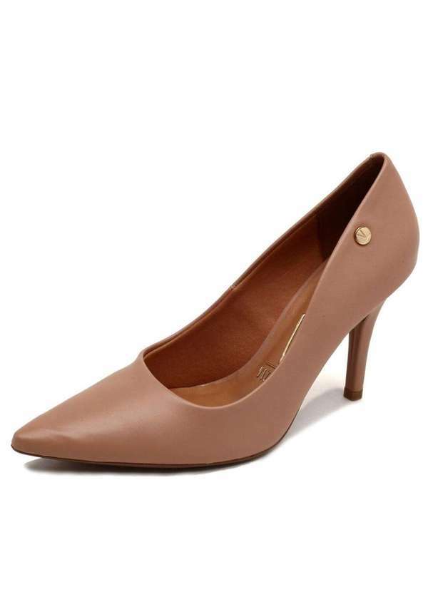 Vizzano - Scarpin Vizzano Pelica Fosco Salto Alto Feminino Branco