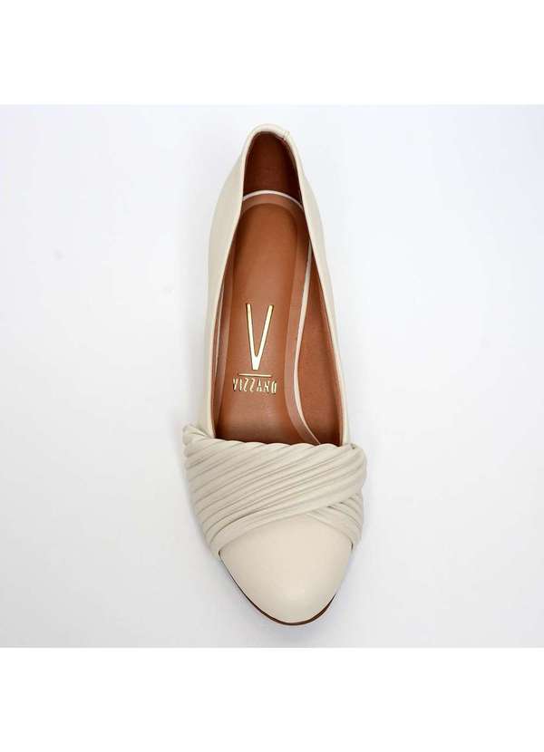 Vizzano - Scarpin Vizzano Salto Bloco Medio Strech Branco 3