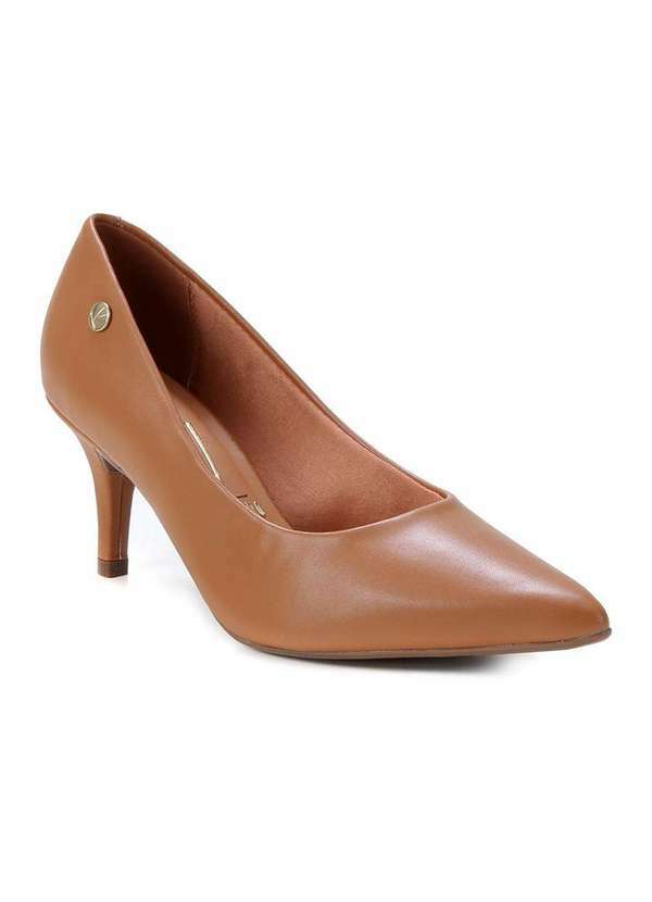 Vizzano - Scarpin Vizzano Salto Medio Bico Fino Feminino Marrom