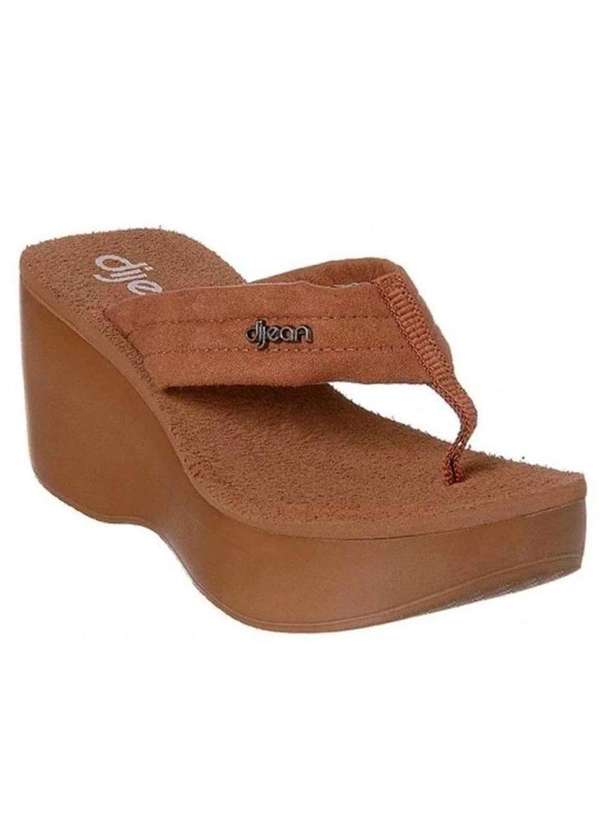 Dijean - Tamanco Dijean Plataforma Detalhe Feminino Marrom