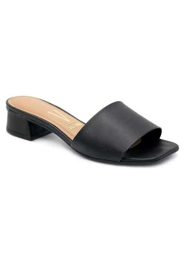 Vizzano - Tamanco Vizzano Salto Baixo Pelica Feminino Preto