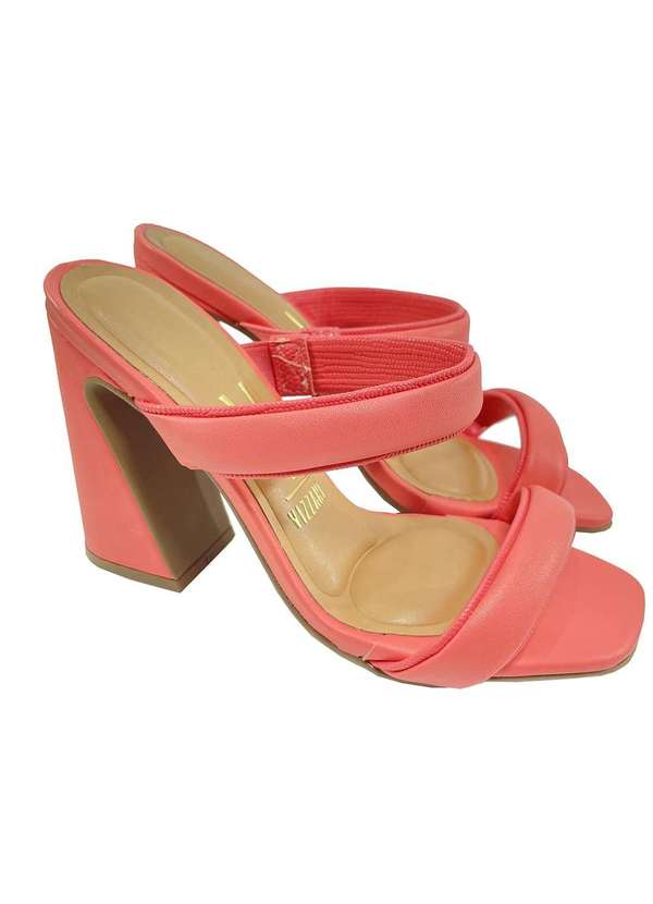 Vizzano - Tamanco Vizzano Tiras Salto Bloco Feminino Rosa