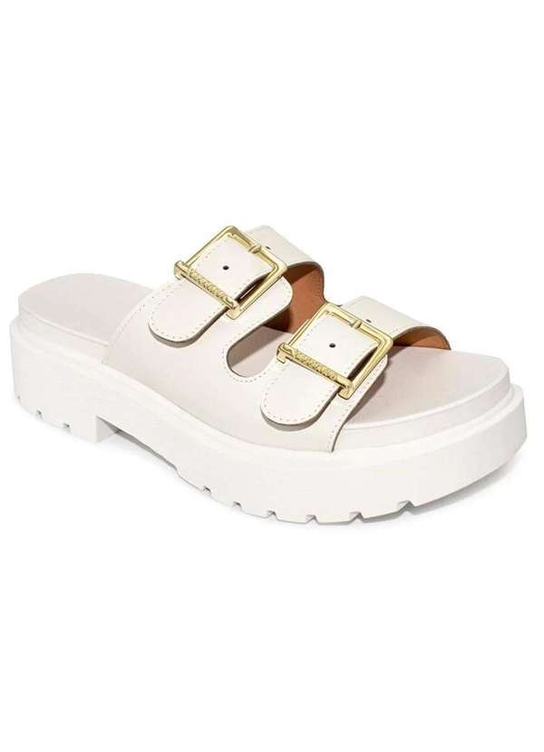Vizzano - Tamanco Vizzano Tratorado Fivelas Feminino Branco