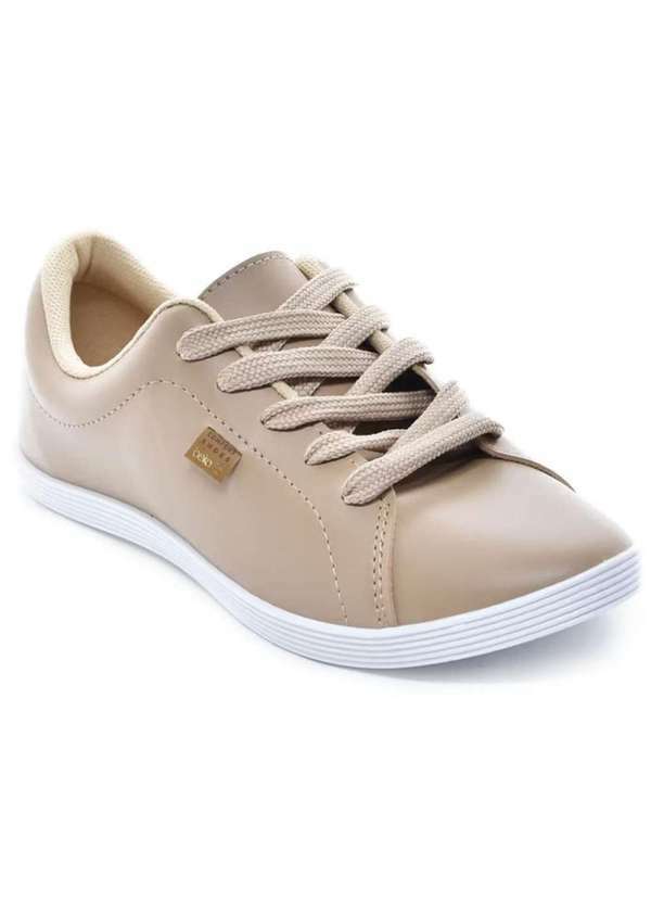 Beira Rio - Tenis Beira Rio Basico Comfort Feminino Bege