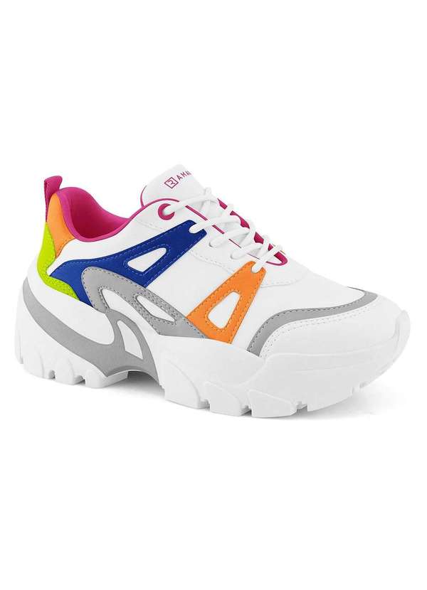Ramarim - Tenis Ramarim Chunky Multicolorido Feminino - Branco Branco