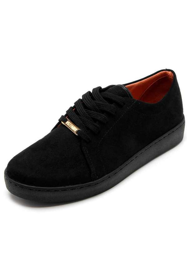 Vizzano - Tenis Vizzano Camurca Casual Cadarco Preto