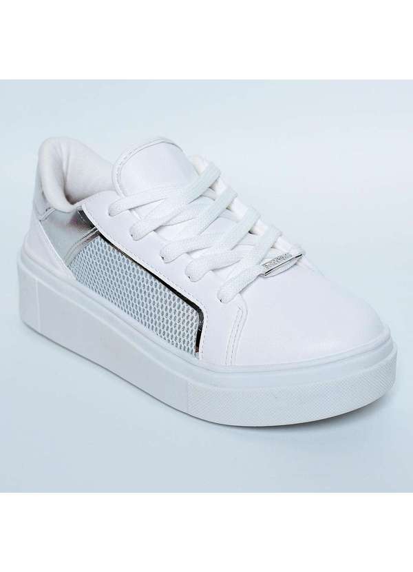 Shoe TÃªnis Flatform Vizzano Detalhes Branco TÃªnis Vizzano