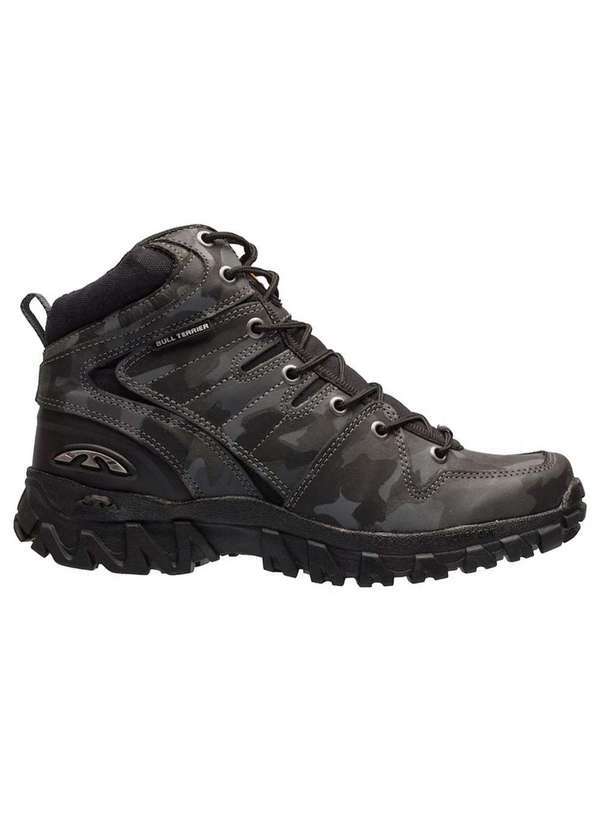 Bull Terrier - Bota Couro Bull Terrier Swat Camuflada Masculina Cinza
