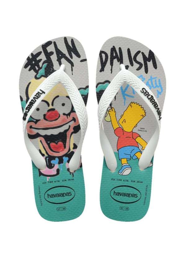 Havaianas - Chinelo Havaianas Simpsons Masculino - Branco e Cinza Branco