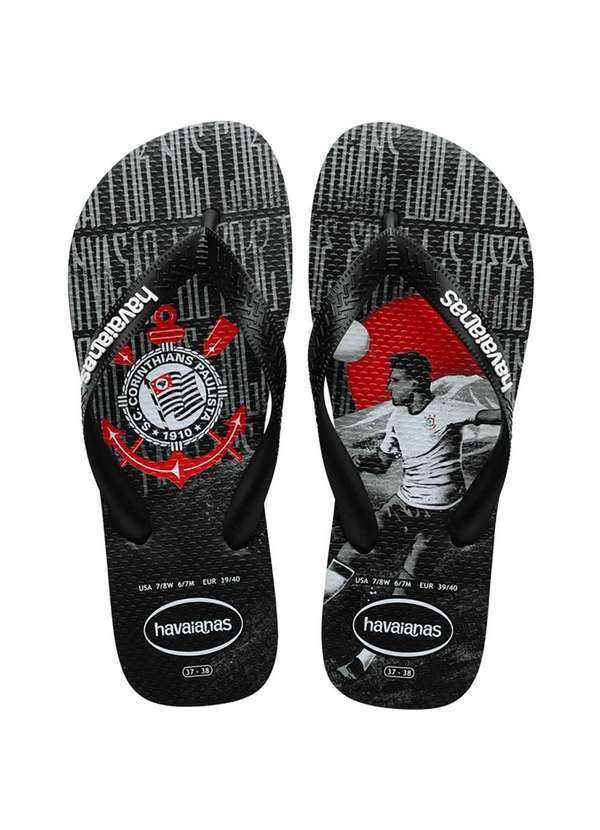 Havaianas - Chinelo Havaianas Top Times Corinthians Preto