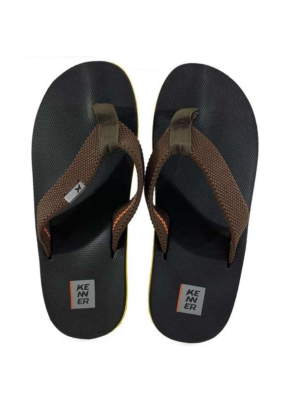 Kenner - Chinelo Kenner Kasual Slim Masculino Preto