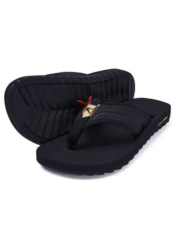 Kenner - Chinelo Kenner Kivah Slot Gold Masculino Preto