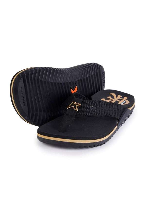 Kenner - Chinelo Kenner Nk6 Pro Gold Flamengo Preto