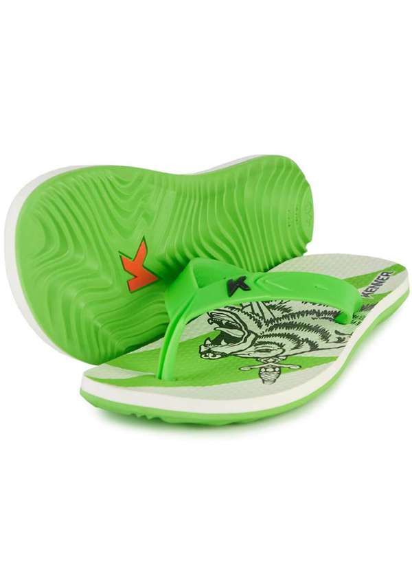 Kenner - Chinelo Kenner Summer Tattoo Masculino Branco