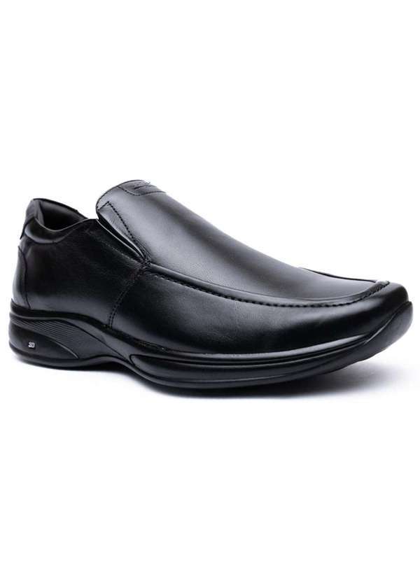 Jota Pe - Sapato Jota Pe Couro 3d Double Air Masculino Preto