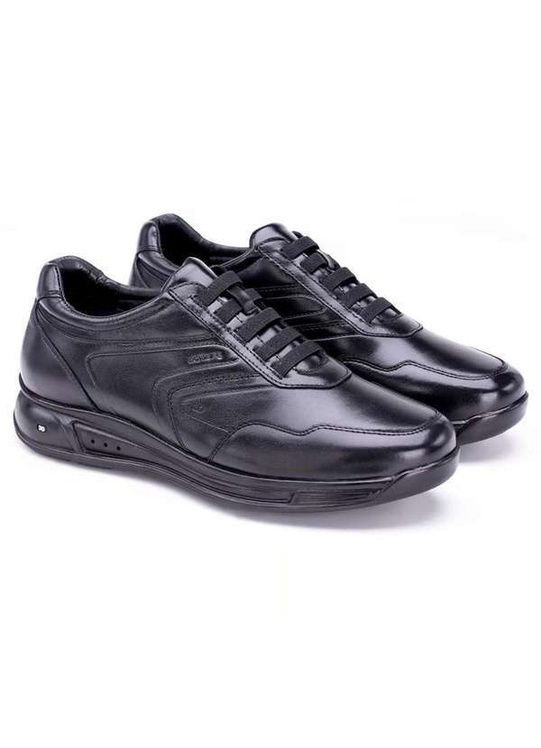 Jota Pe - Sapato Jota Pe Couro 3d Evolution Masculino Preto