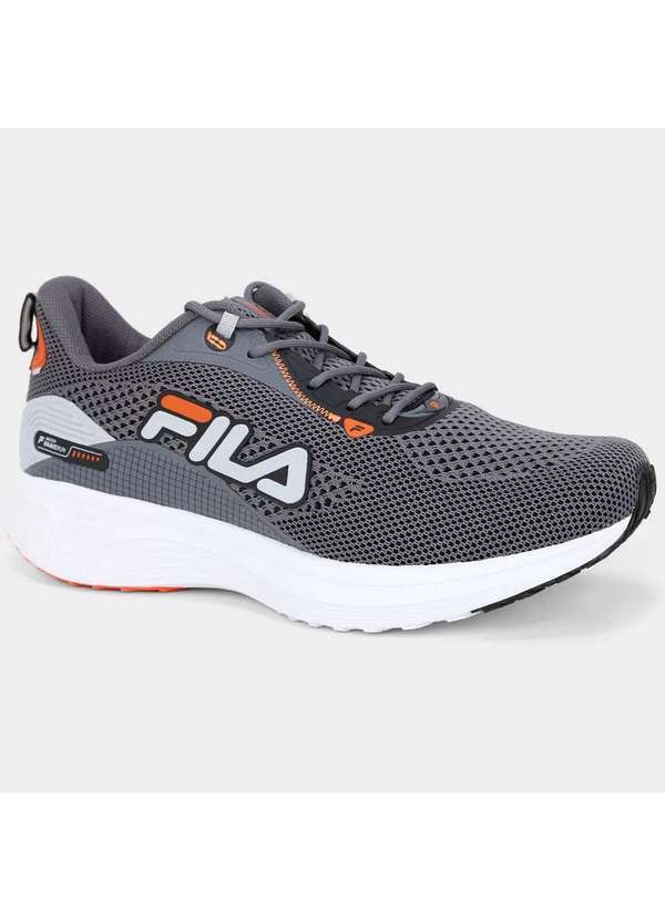 Fila - Tenis Fila Racer Brave Run Masculino - Grafite e Laranja Cinza