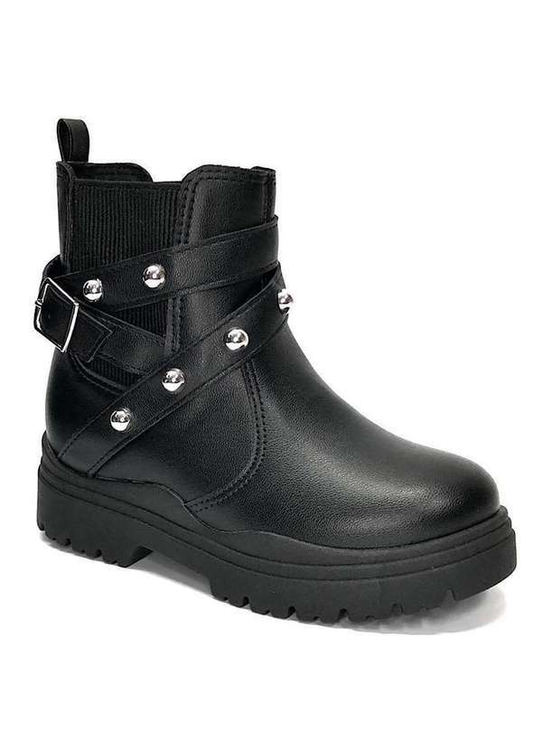 Molekinha - Bota Coturno Infantil Molekinha Taxas Menina Preto
