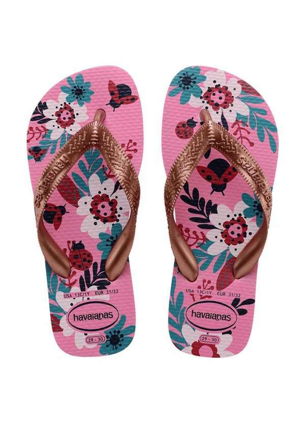 Havaianas - Chinelo Havaianas Kids Flores Menina - Rosa Rosa