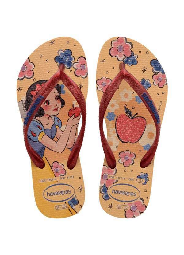 Havaianas - Chinelo Infantil Havaianas Slim Princess Menina Amarelo