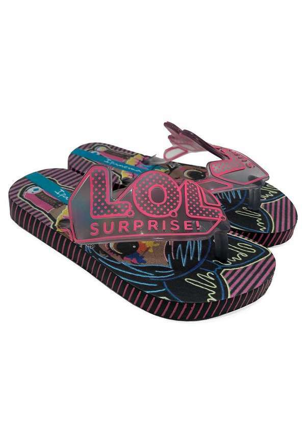 Grendene Kids - Chinelo Ipanema Lol Surprise Grendene Kids Preto