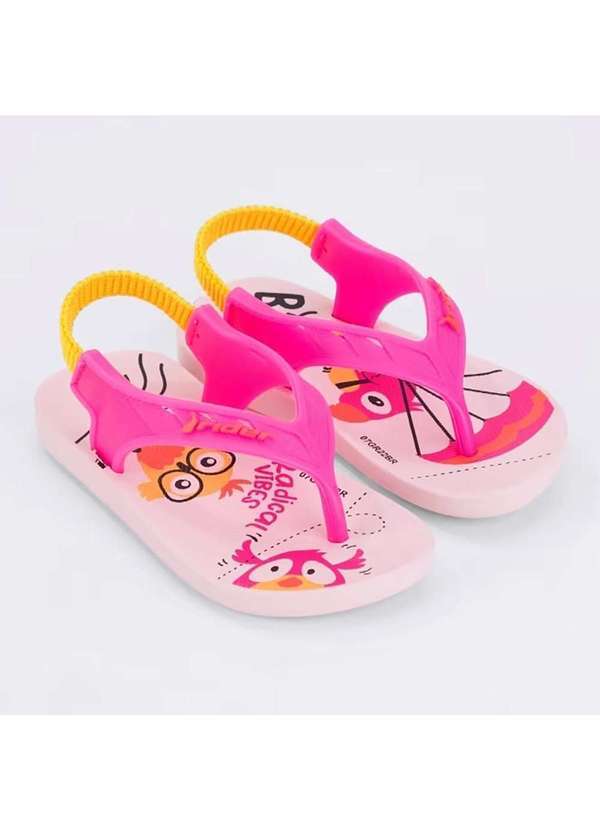 Rider - Chinelo Rider Street Fun Baby - Rosa e Amarelo Rosa