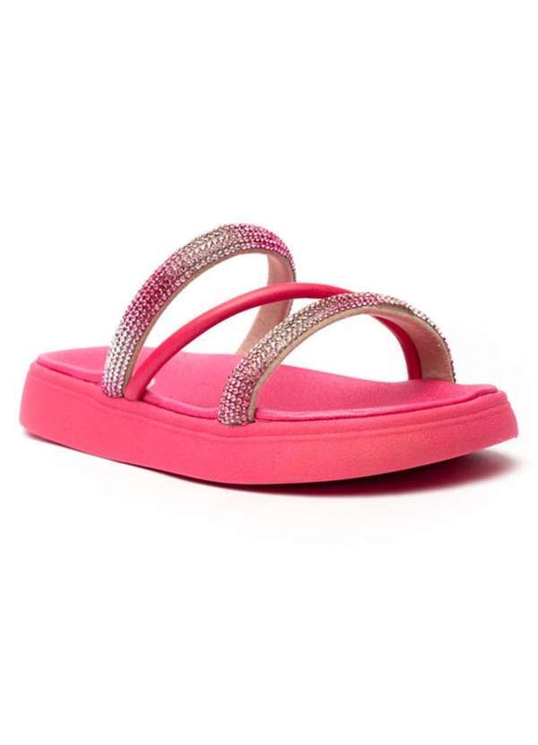 Molekinha - Papete Infantil Molekinha Tiras Strass Rosa