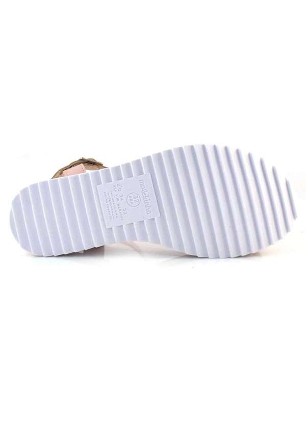 Molekinha - Sandalia Infantil Molekinha Flatform Tira Strass Rosa 6