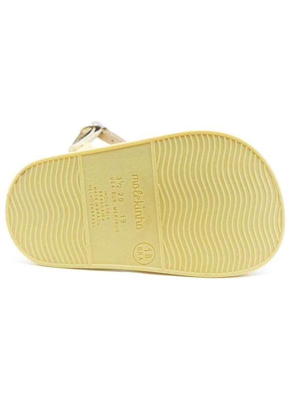 Molekinha - Sandalia Infantil Molekinha Glitter Menina Amarelo 10